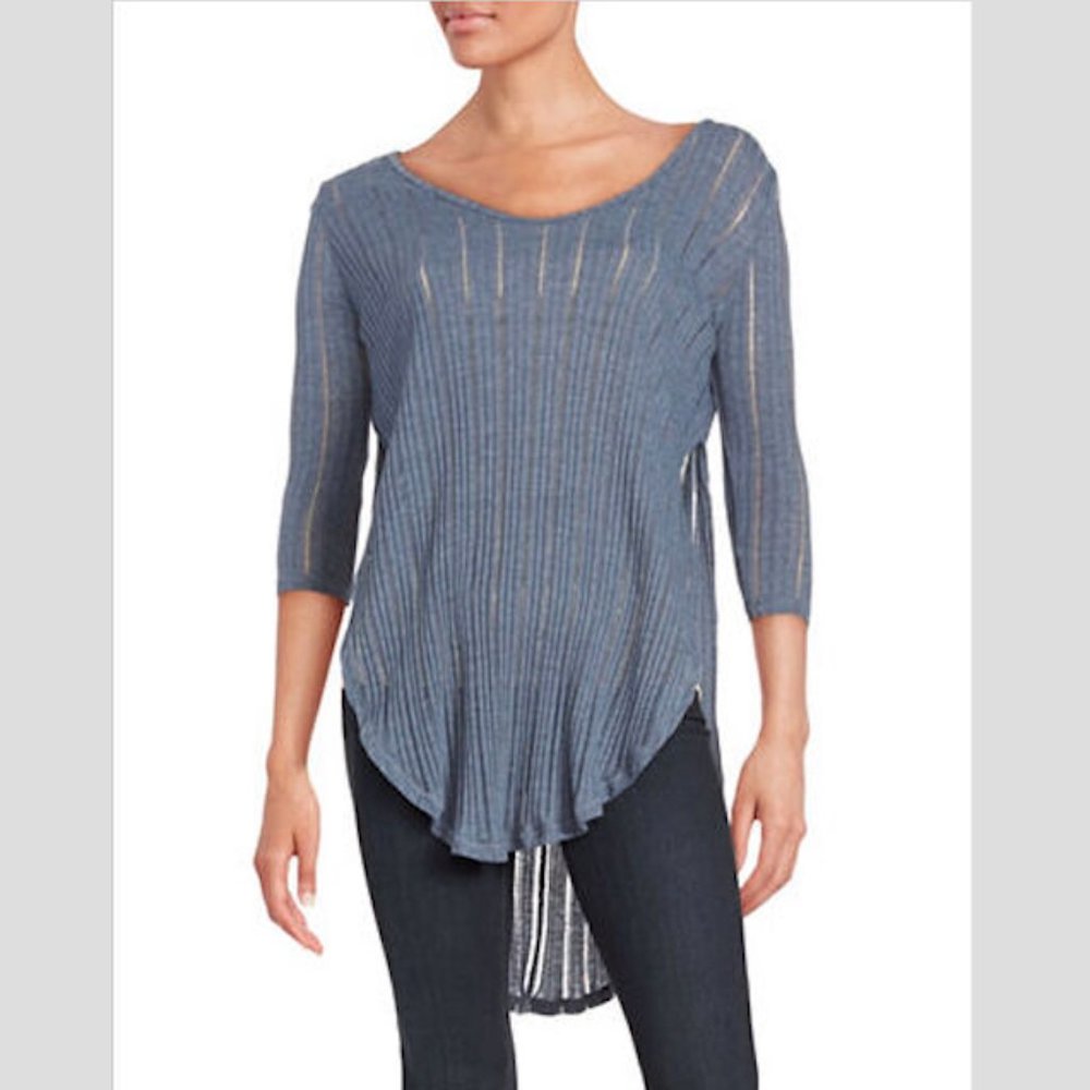 FREE PEOPLE Astoria Hacci Top in Blue - XS,S,M